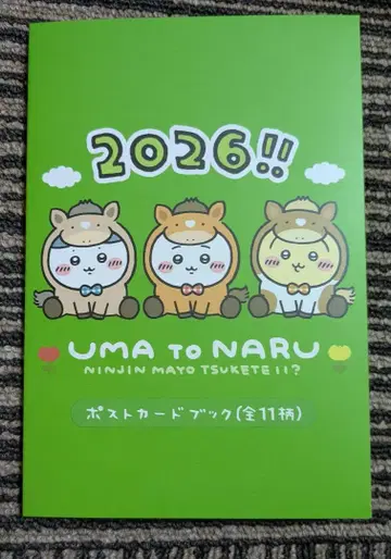 치이카와 (먼작귀) 해피 백 2026 엽서북과 배지 세트