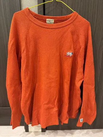 TES 오렌지 와플 원단 트레이닝복 XL