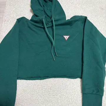 GUESS 그린 크롭 후드티 M