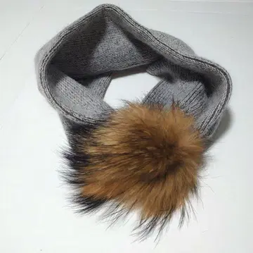 폼폼 퍼 니트 머플러