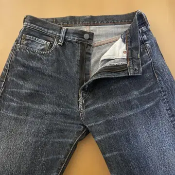 45rpm 스트레이트 데님 탄 블랙 32인치