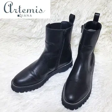 새상품급 아르테미스 바이 다이애나 경량 통굽 사이드 고어 부츠 23.5