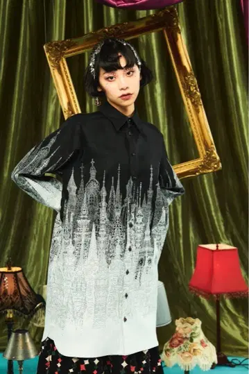 hazama 마지막 보루 셔츠 블라우스