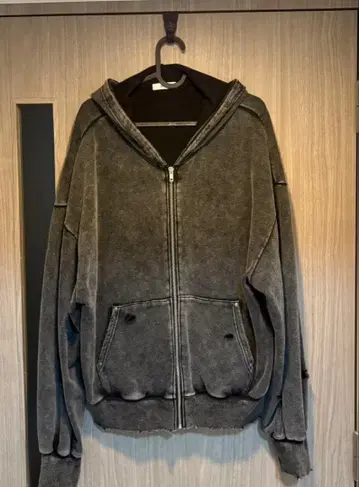 EPNK Snow wash 스노우 워시 데미지 지퍼 후디