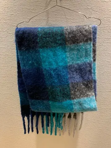 블루 계열 체크 무늬 머플러 One Size URBAN RESEARCH