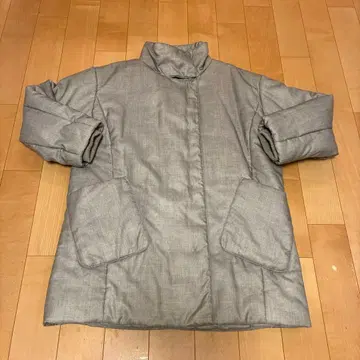 LILASIC 그레이 퀼팅 자켓 스탠드 카라