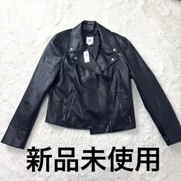 미사용 새상품 GAP 갭 정가 1.2만 가죽 더블 라이더 자켓 M