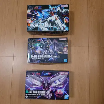 HG 건담 프라모델 3체 세트 ZZ 건담 Mk-II QUBELEY