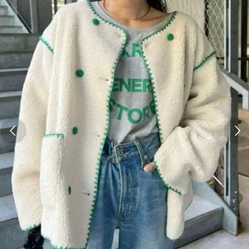 헬로 샌프란시스코 플리스 보아 자켓