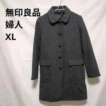 무인양품 MUJI/여성용 코트/XL/울 100%/차콜 그레이