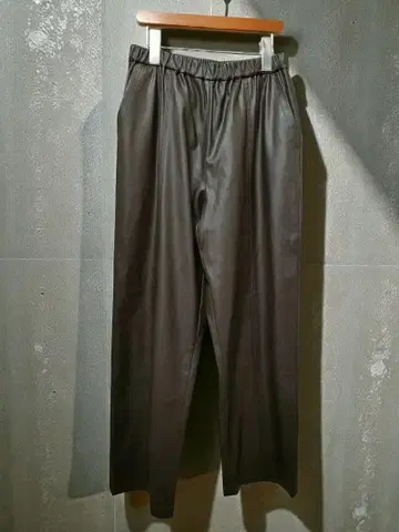 히로코비스 브라운 인조 가죽 팬츠 밴딩 11