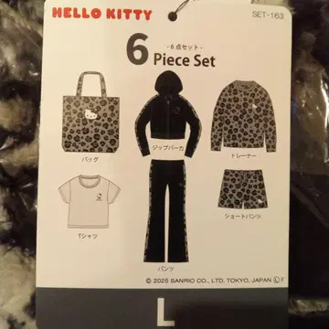 시마무라 L 사이즈 헬로키티 레오파드 무늬 6종 세트