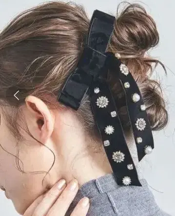 유나이티드 애로우즈 비쥬 벨벳 리본 헤어 클립