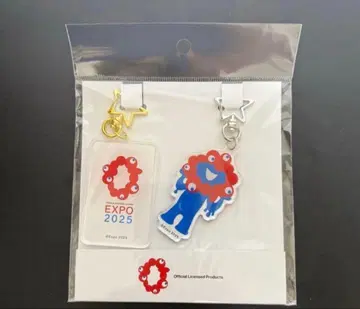 EXPO 2025 간사이 만박 미야쿠미야쿠 아크릴 페어 키링 화이트