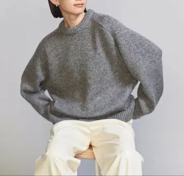 새상품급! beauty&youth 모헤어 블렌드 라메 니트 풀오버