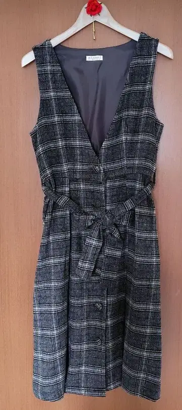 axes femme 체크 무늬 원피스