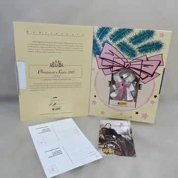 새상품 테디베어 오너먼트 산타 2002 일본 한정판