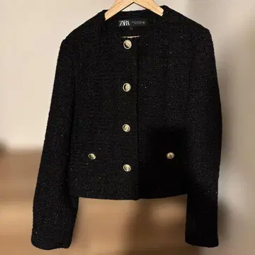 ZARA 블랙 노카라 자켓 XS