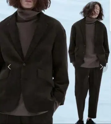 다크 브라운 캐주얼 수트 세트