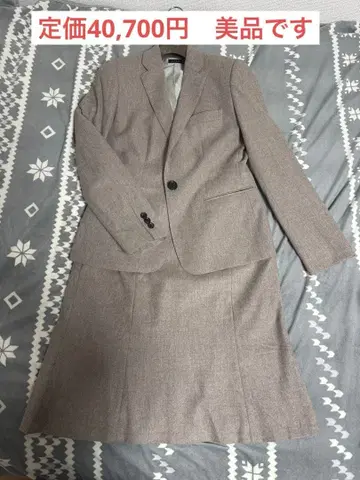 [ 정가 40,700엔 ] ONLY 브라운 스커트 수트 세트 11호