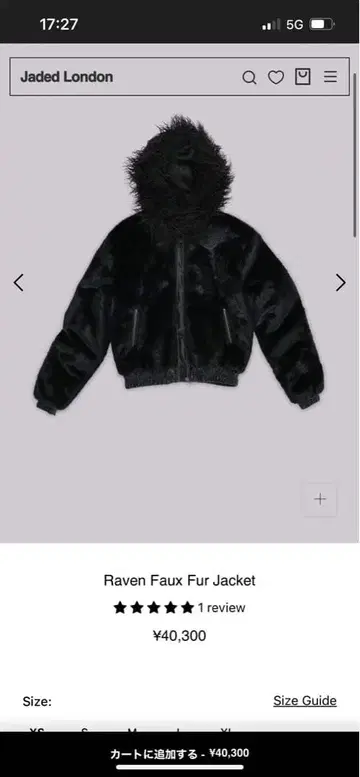 Jaded London Raven Faux Fur Jacket 블랙