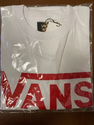 VANS 화이트 로고 프린트 T셔츠