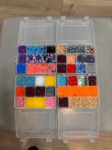 펄러비즈 세트 다색 수납 박스 포함