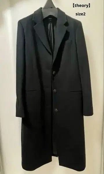 [ 띠어리 ] 롱 코트 블랙