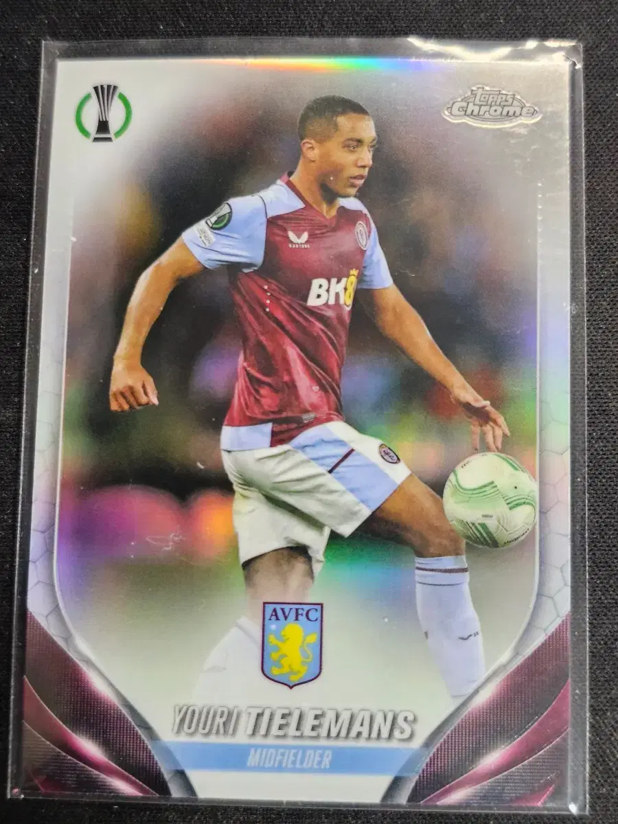 23/24탑스크롬 아스톤빌라 유리 틸레만스 리플랙터 축구카드