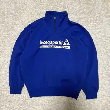 레어 르꼬끄 90s 하프 지퍼 파랑 저지 풋볼