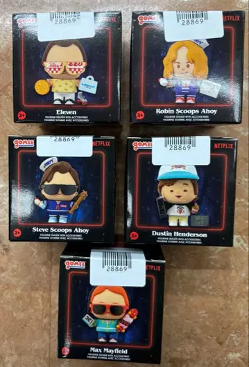 기묘한 이야기 피규어 지우개 5개 세트 일레븐 스티브