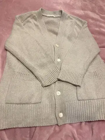 GALERIE VIE 파인 울 V넥 가디건