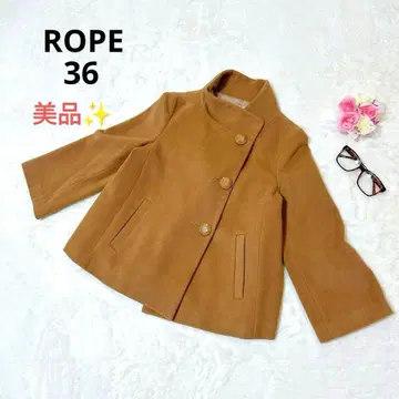 [ 새상품급 ] 로페 숏코트 카멜색 S 울 혼방 깔끔한 아우터 겉옷