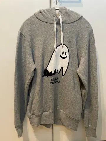 graniph 고스트 프린트 후드티 S 그레이