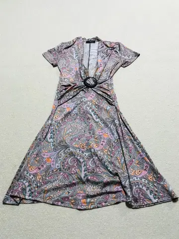 SISTEMATIC 페이즐리 무늬 반팔 원피스