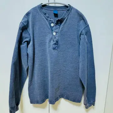 Good On 헨리넥 헤비 저지 긴팔 T셔츠 M 네이비