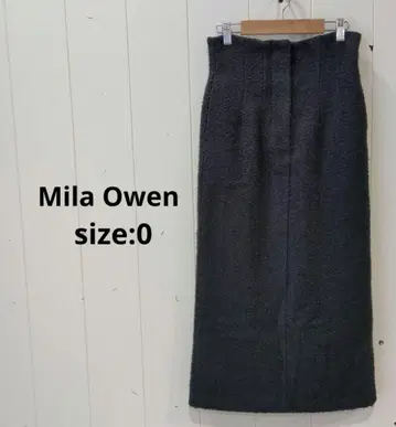 미라 오웬 하이웨스트 스트레이트 트위드 스커트 블랙 0