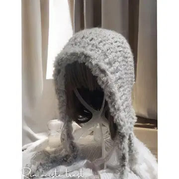 재판매 보닛 니트 모자 모자 핸드메이드 니트 니트 모자 퍼