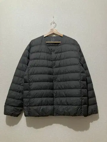 무인양품 노카라 다운 포켓터블 그레이 XXL