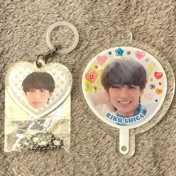 ICEx 시가 리쿠 SPINNS 메지루시 참 부채 키링