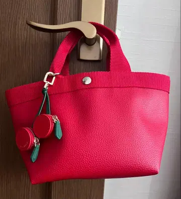 보트형 토트백 빨간색 체리