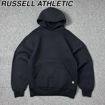 90s RUSSELL 블랙 후드 맨투맨 러셀 애슬레틱