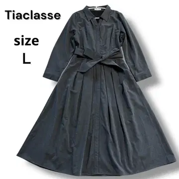 Tiaclasse 리본 포함 롱 원피스 A라인 플레어