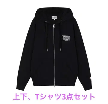 MARITHE FRANCOIS GIRBAUD 블랙 후드티 셋업