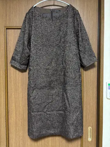 23구 무릎 기장 원피스 사이즈 44 브라운 계열