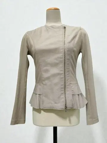 가우디 베이지 가죽 자켓