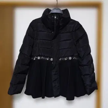 비쥬 절개 다운 자켓