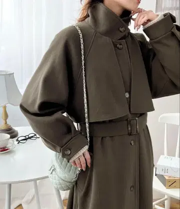 classicalelf 2way 스탠드 카라 체스터 코트