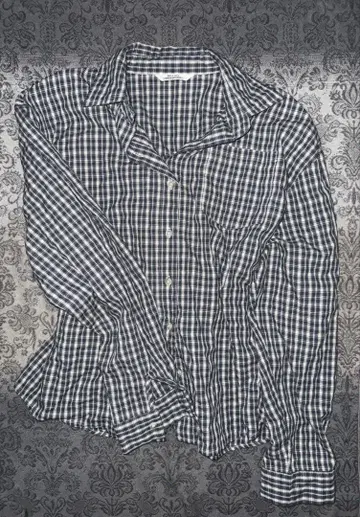 체크 무늬 셔츠 긴팔