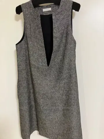 BARNEYS NEW YORK 슬리브리스 튜닉 실버 그레이